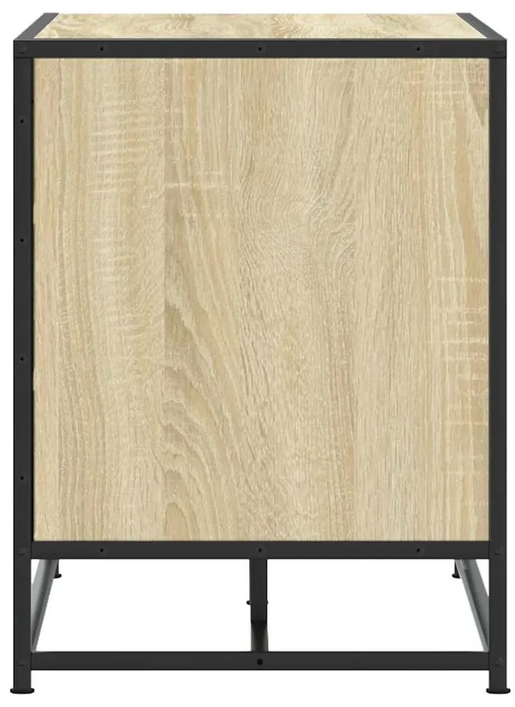 Banco para calçado sonoma carvalho 80x40x53,5 cm madeira metal