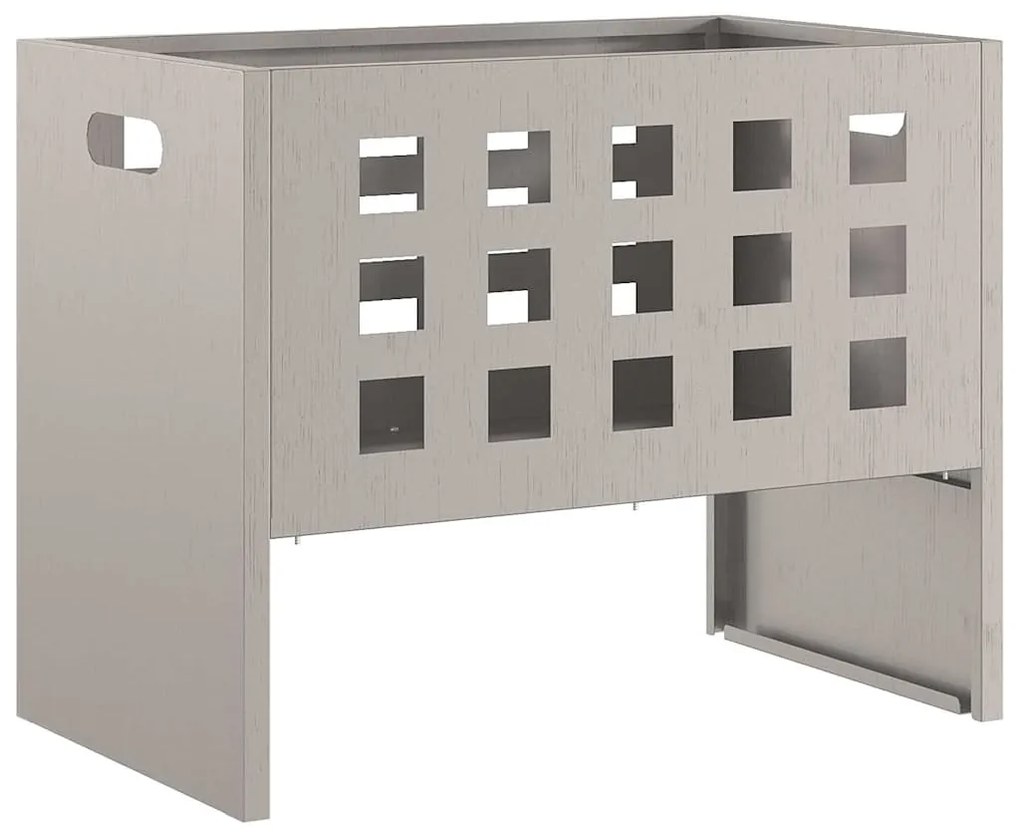 Fogueira Retangular 50x30x40 cm Aço Resistente às Intempéries