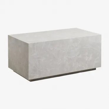 Mesa De Centro Retangular 90x50 Cm Em Mdf Aria Mármore Branco - Sklum