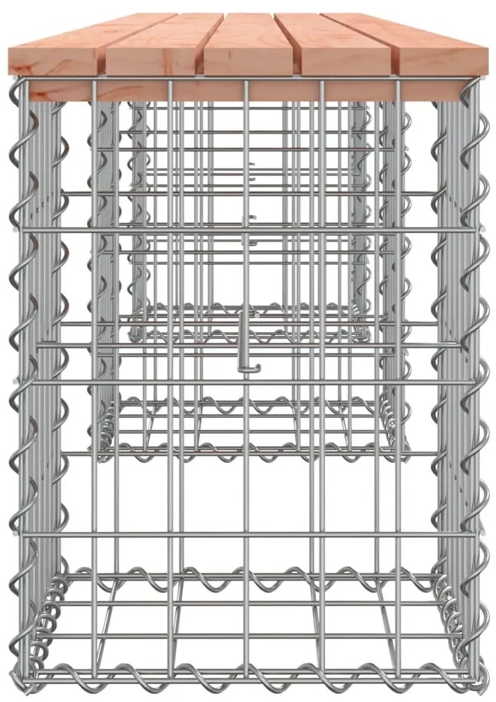 Banco jardim design gabião 203x31x42 cm madeira douglas maciça