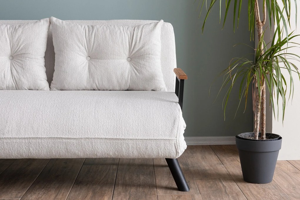 Sofá-cama de 2 Lugares Sando – Branco – 175 cm x 133 cm