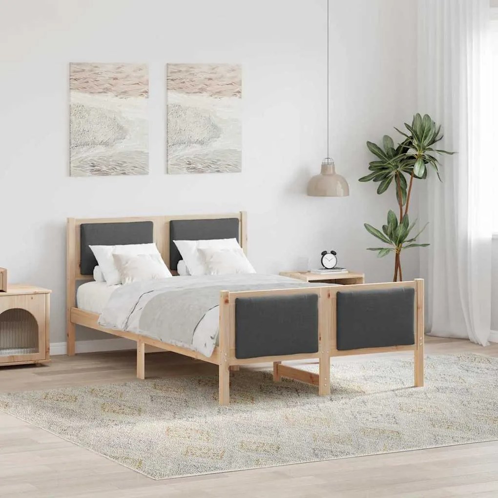 vidaXL Estrutura da Cama Cinza Escuro 120 x 190 cm tecido