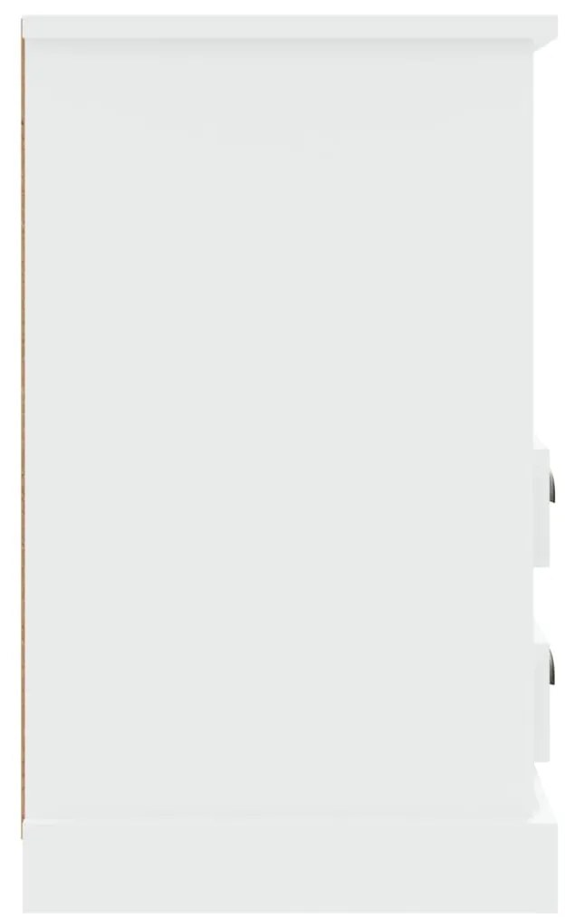 Mesa de cabeceira 43x36x60 cm branco brilhante