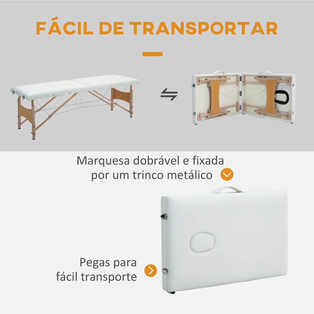 Marquesa de Massagem Dobrável Mesa de Massagem Portátil com Apoio para