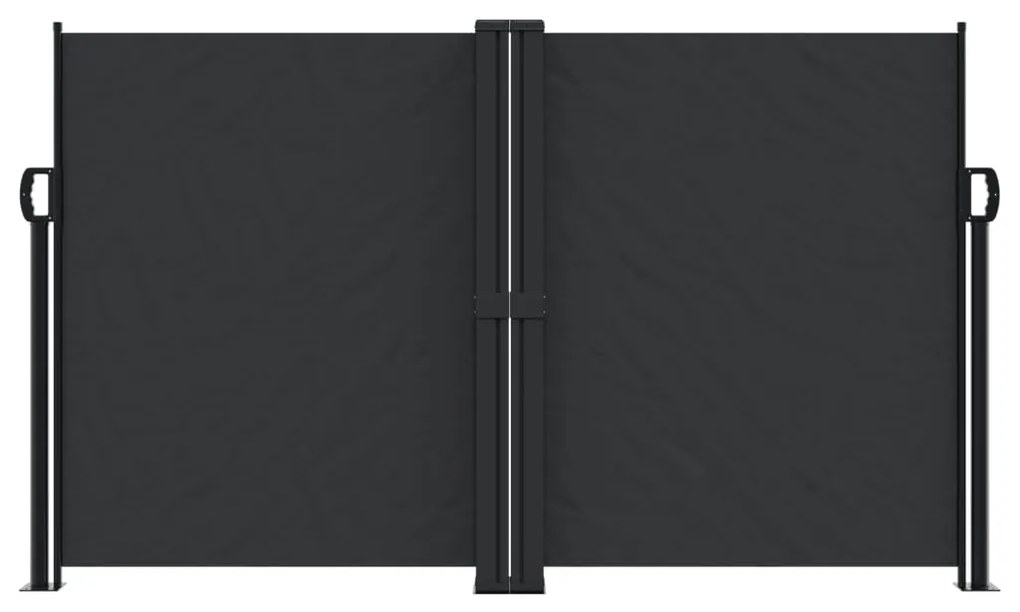 Toldo lateral retrátil 140x600 cm preto