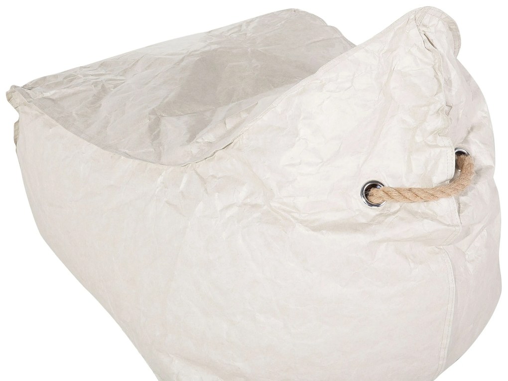 Pufe poltrona creme DROP Beliani