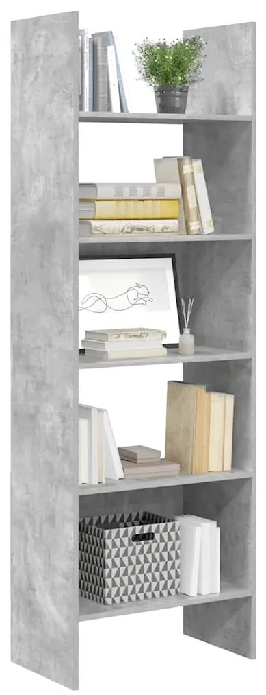 Estante 60x35x180 cm contraplacado cinzento cimento