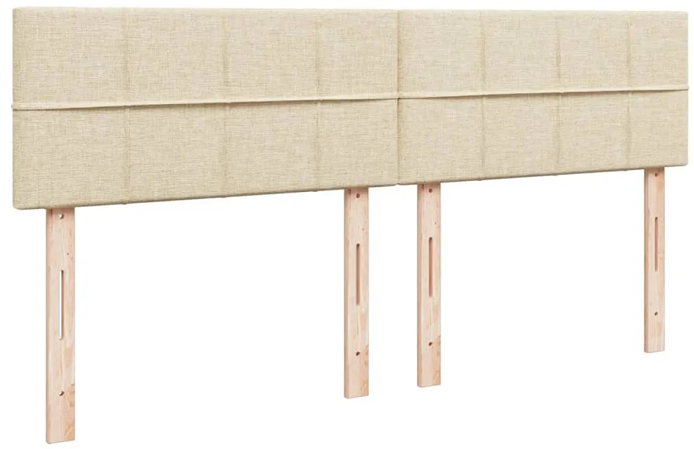 Cama com molas/colchão 200x200 cm tecido cor creme