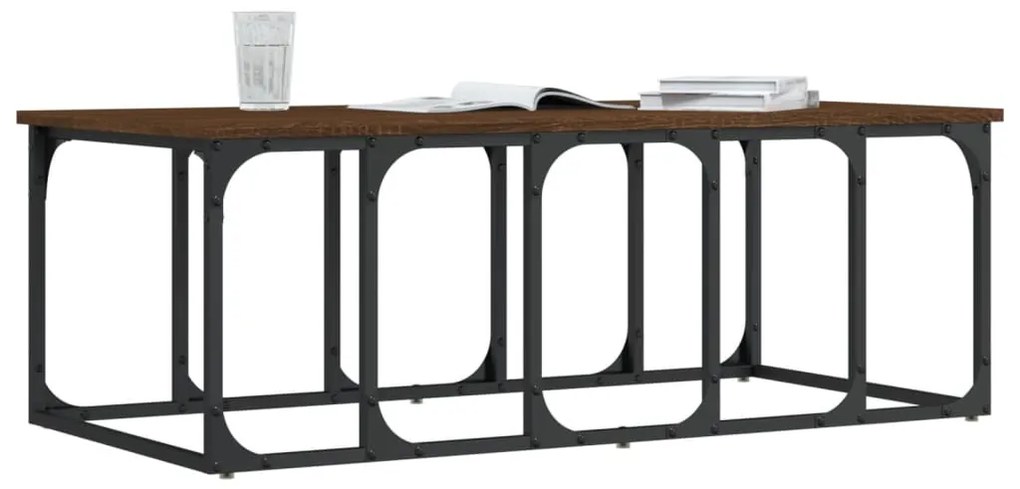 Mesa de centro 100x50x35,5 cm deriv. madeira carvalho castanho