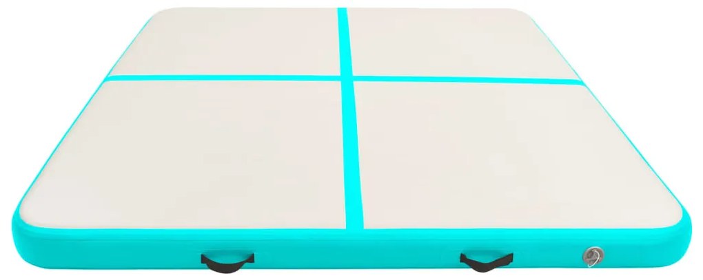 Colchão de ginástica insuflável c/ bomba 200x200x15cm PVC verde