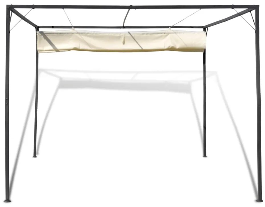 Gazebo para jardim com toldo retrátil