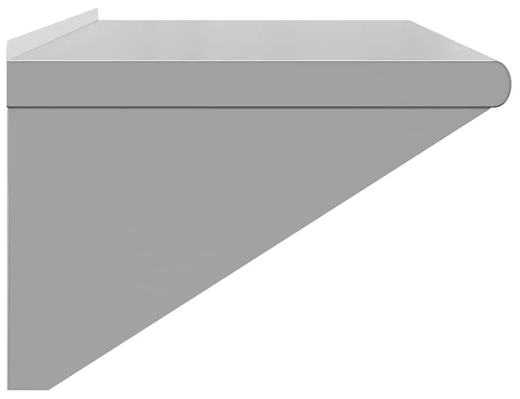 Prateleira de parede 100x45x31 cm aço inoxidável prateado