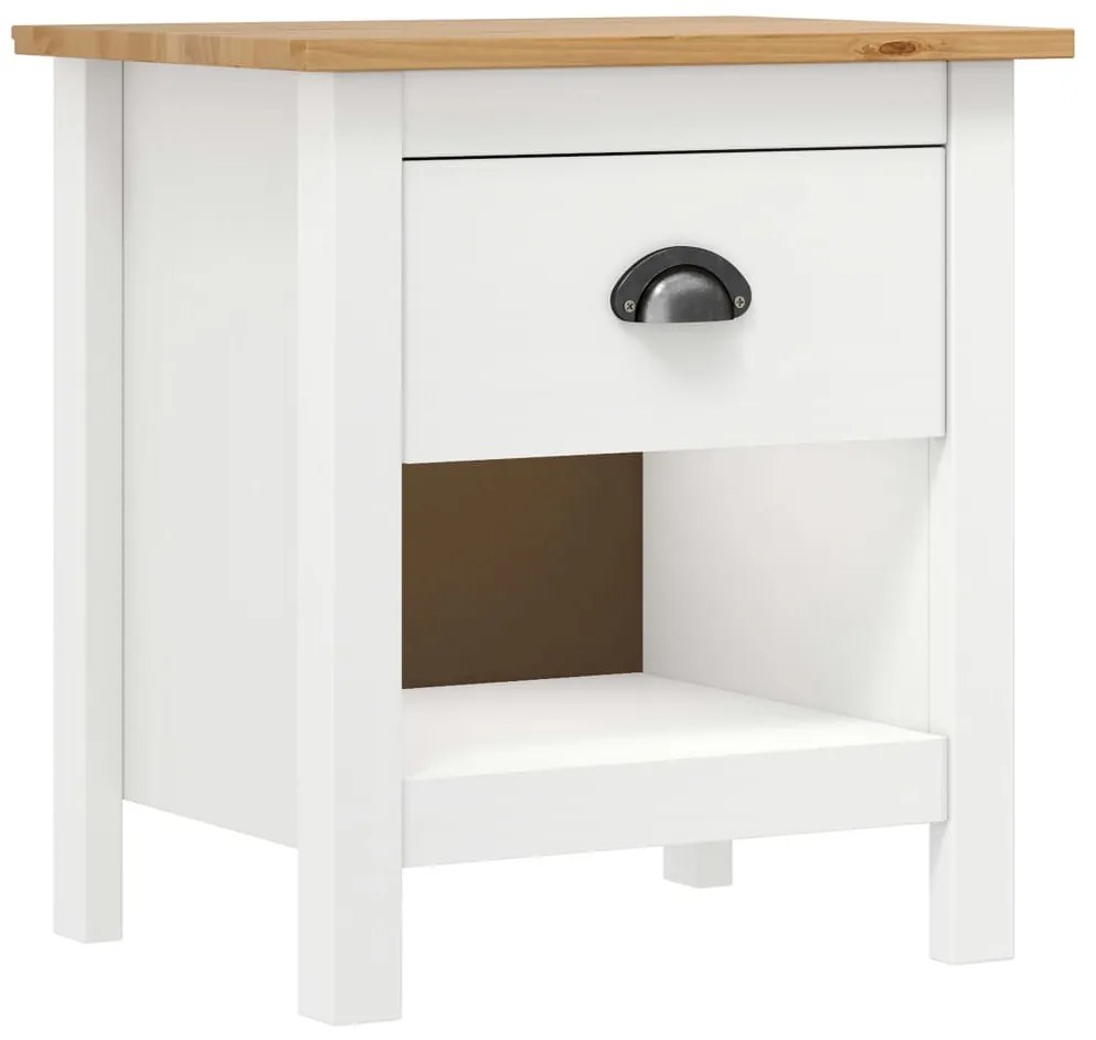 Mesas cabeceira Hill 2 pcs 46x35x49,5cm pinho maciço