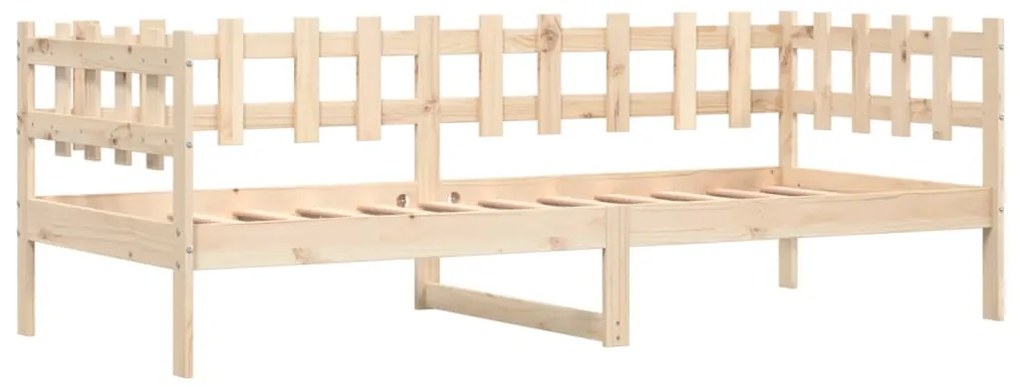 Sofá-cama sem colchão 90x200 cm madeira de pinho maciça