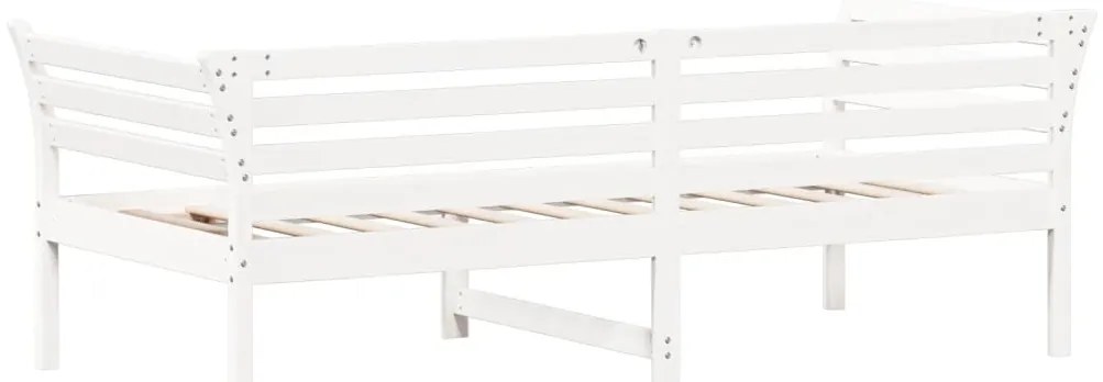 Cama dia sem colchão branco 100x200 cm pinho de madeira maciça