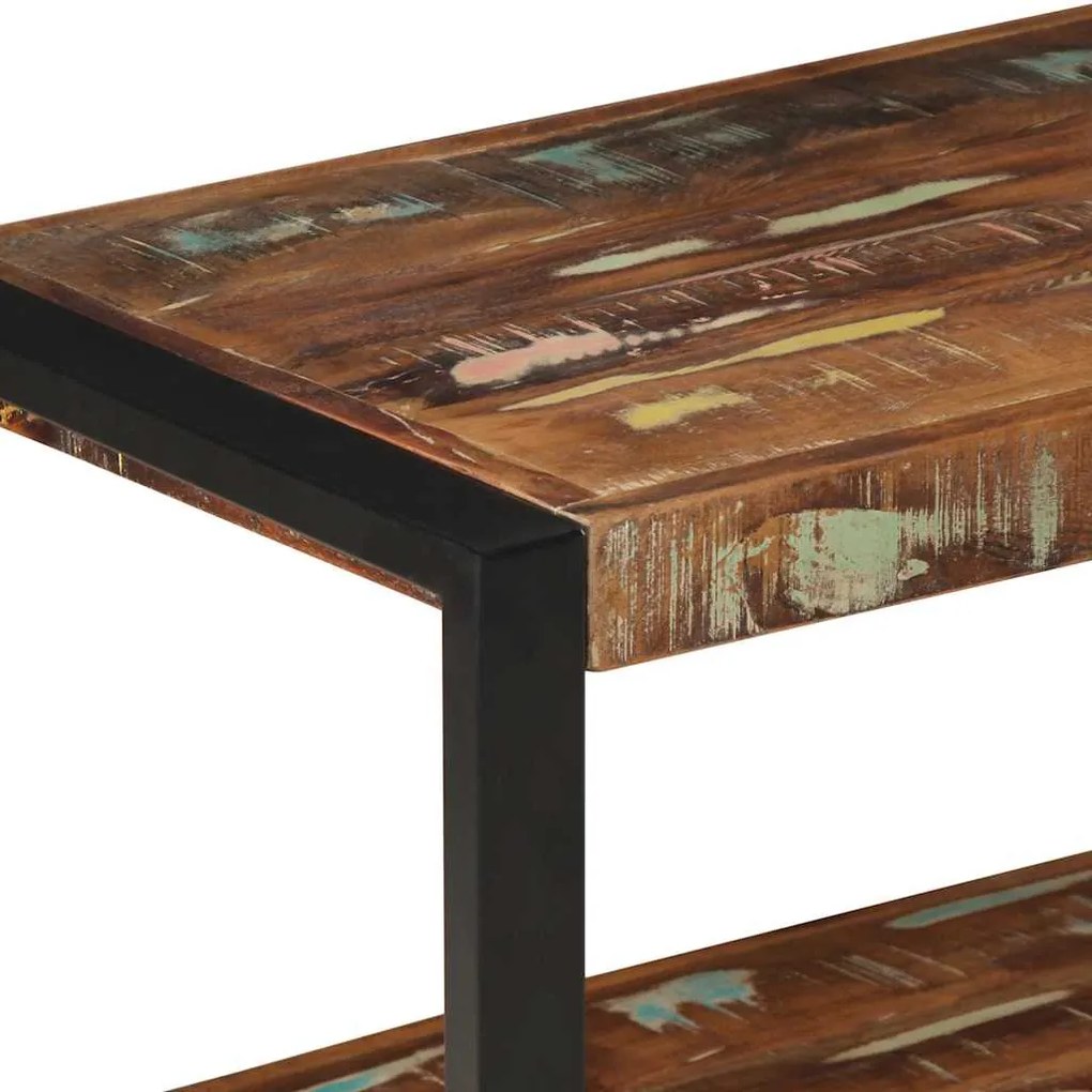 Suporte para roupas 80x40x190 cm madeira reciclada maciça