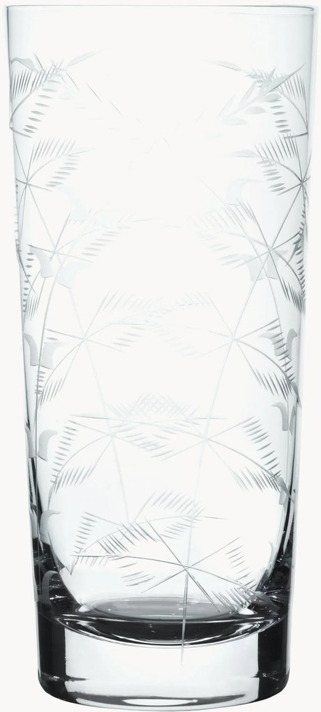 Copos altos em cristal artesanal Fern, conjunto de 4