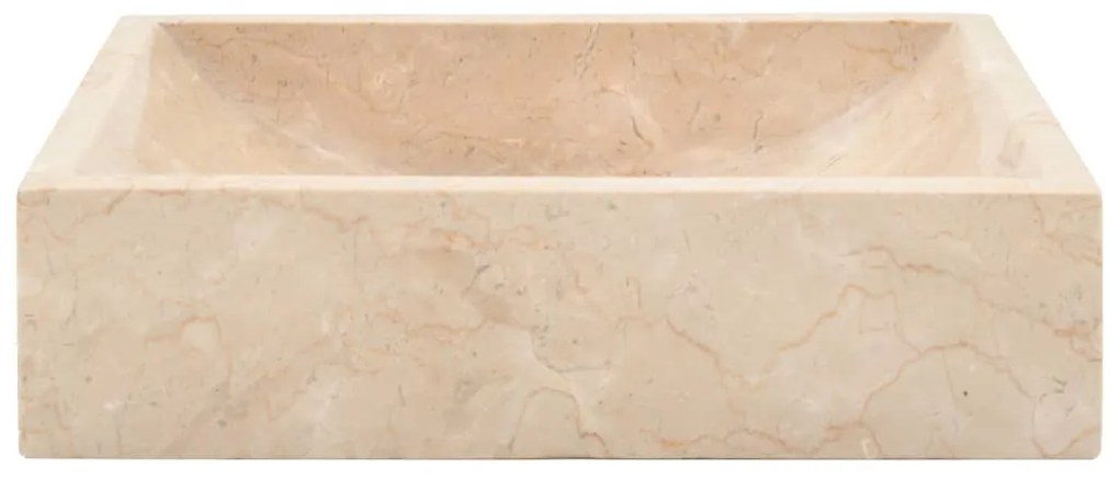 Lavatório 45x30x12 cm mármore creme brilhante