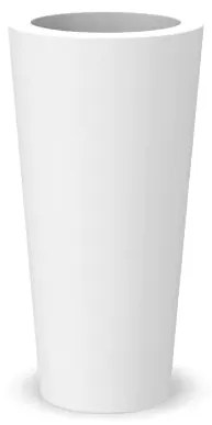 Vaso de flores colorido redondo Polietileno CASA, JARDIM, RESTAURANTE, BAR FICUS 60 (ø29x59 cm) - Branco