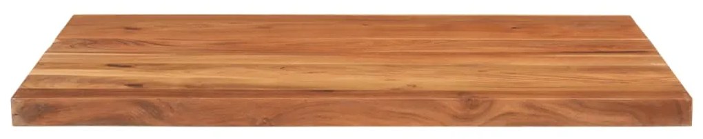 Tampo de mesa retangular 90x80x3,8 cm madeira de acácia maciça