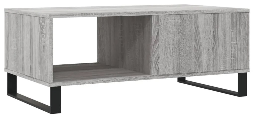 Mesa de centro 90x50x36,5 cm derivados madeira cinzento sonoma