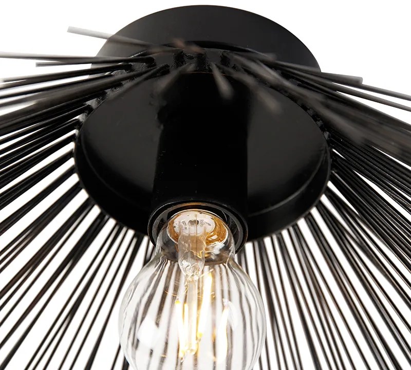 Candeeiro de teto Art Deco preto - Broom Moderno