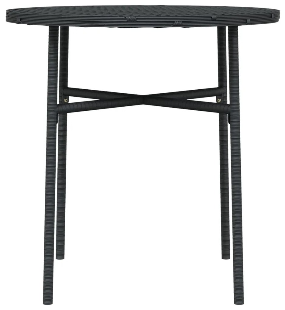 Mesa de centro 45 cm vime PE preto