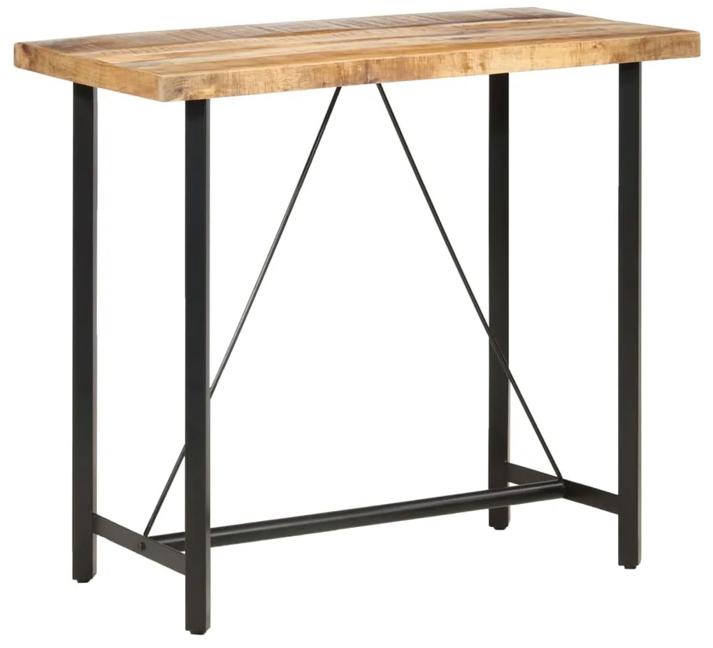 Mesa de bar 120x58x107 cm madeira de mangueira áspera