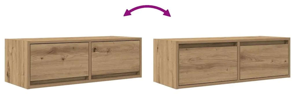 Móveis TV 2pcs 80x31x25,5cm deriv. madeira carvalho artesanal
