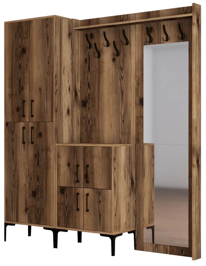 Cabideiro Berlin ABC – Nogal – 180x200x35 cm