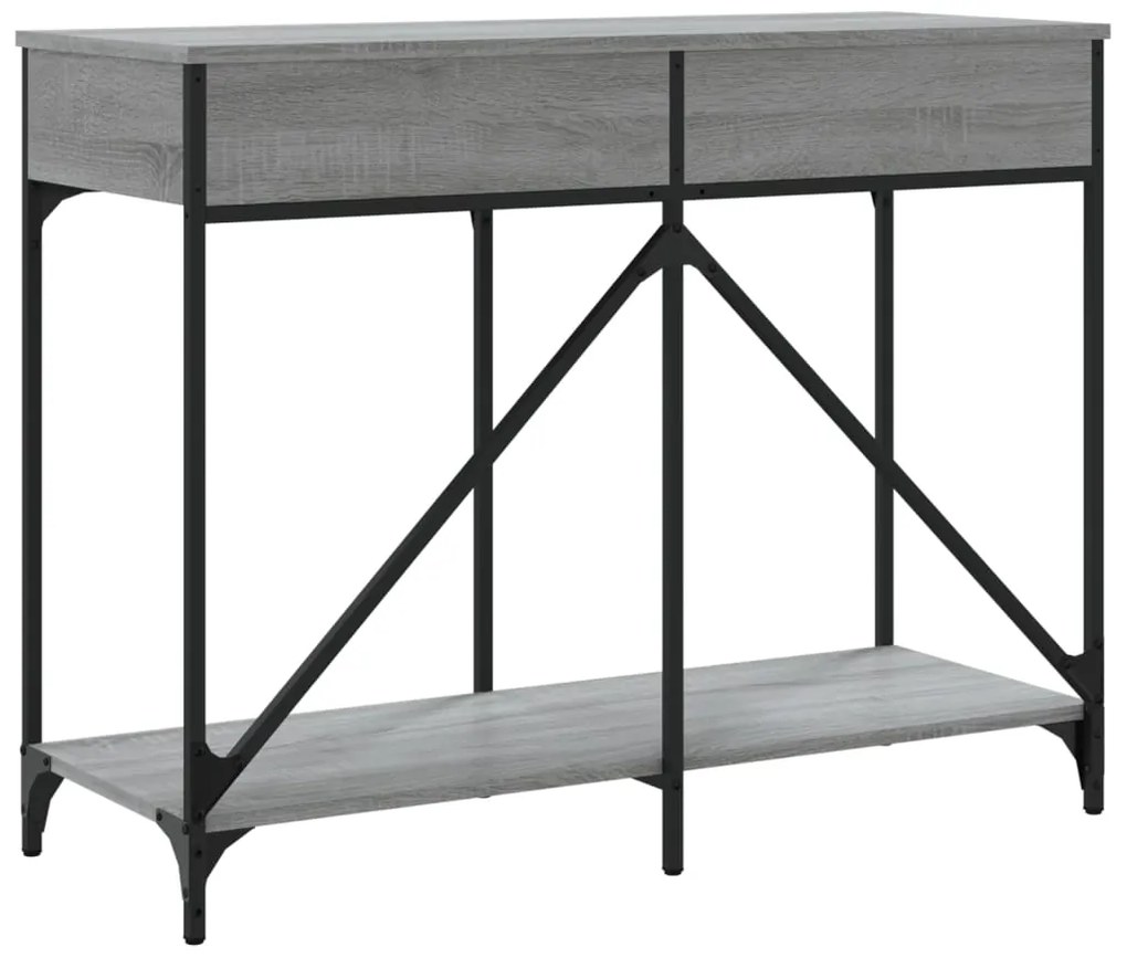 Mesa consola 100x39x78,5 cm derivados madeira cinzento sonoma