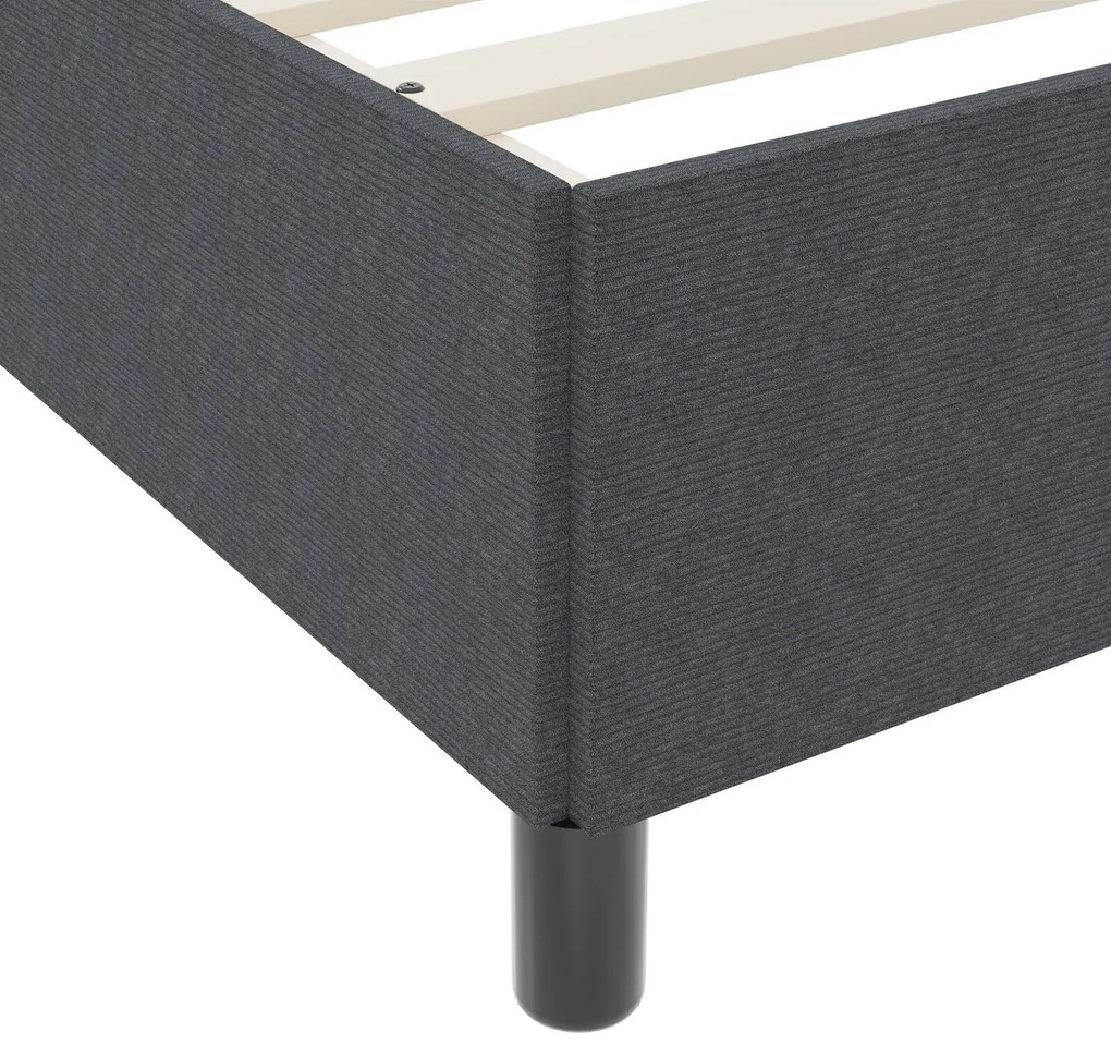 Cama vidaXL Cinza Escuro 90x200 cm em Tecido Cotele