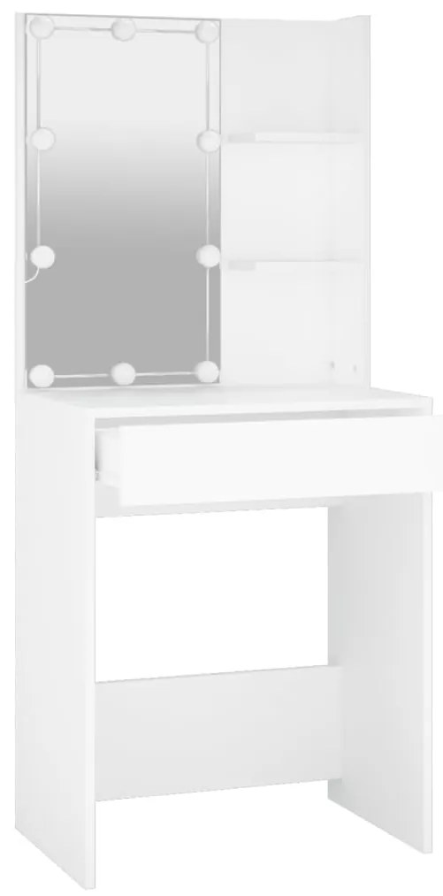 Toucador com LEDs 60x40x140 cm branco