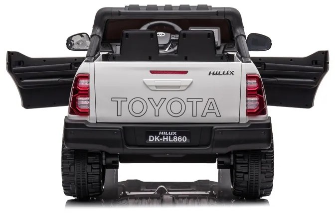 TOYOTA HILUX Carro Elétrico Infantil 24V 2 Lugares C/ MP4 Branco