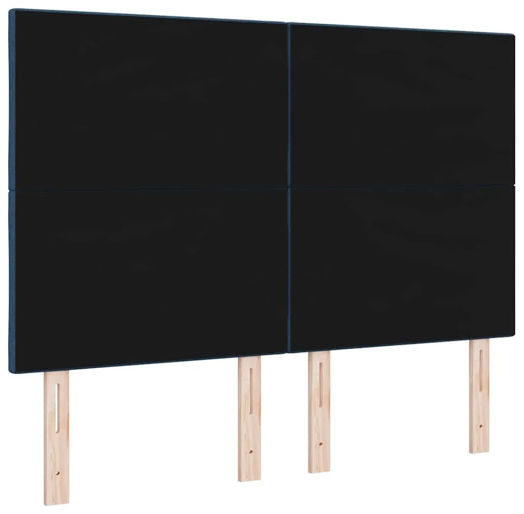 Cabeceira vidaXL Design de Blocos de Diamante Azul 144 cm Tecido