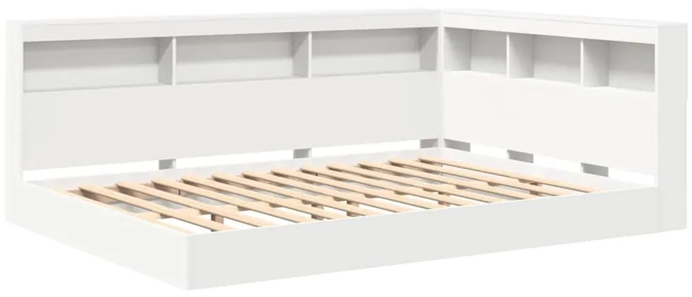 Cama Estante Branca 160 x 200 cm em Madeira de Engenharia