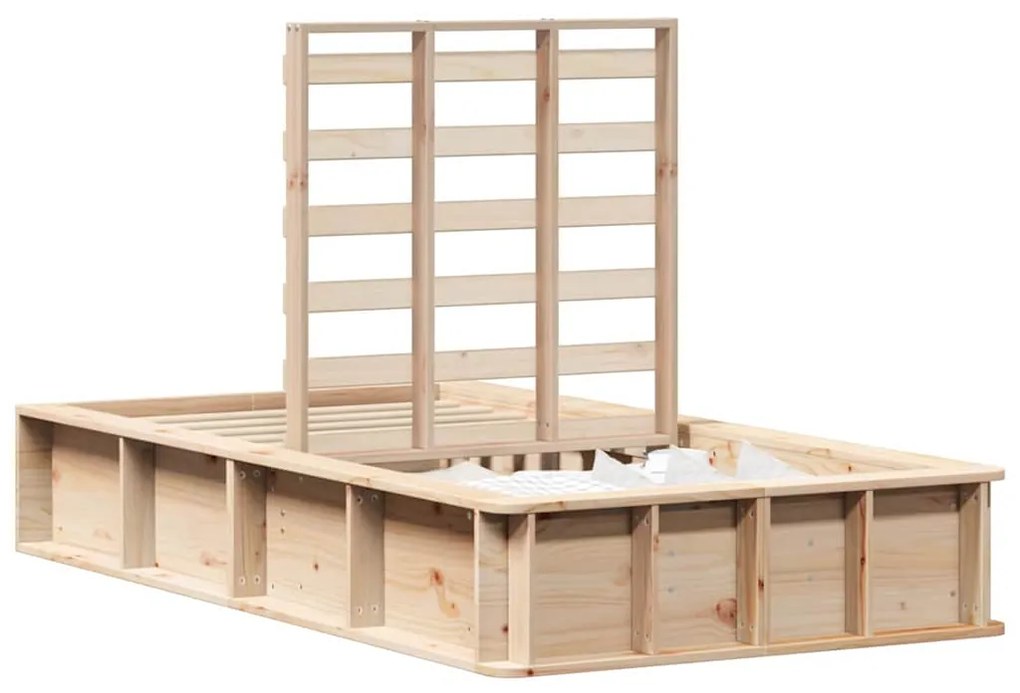 Estrutura da Cama Castanho 90 x 190 cm madeira