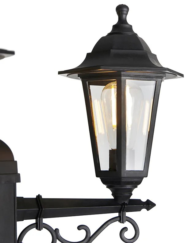 Lanterna inteligente de exterior preta 3 luzes incl. Wifi ST64 - New Haven