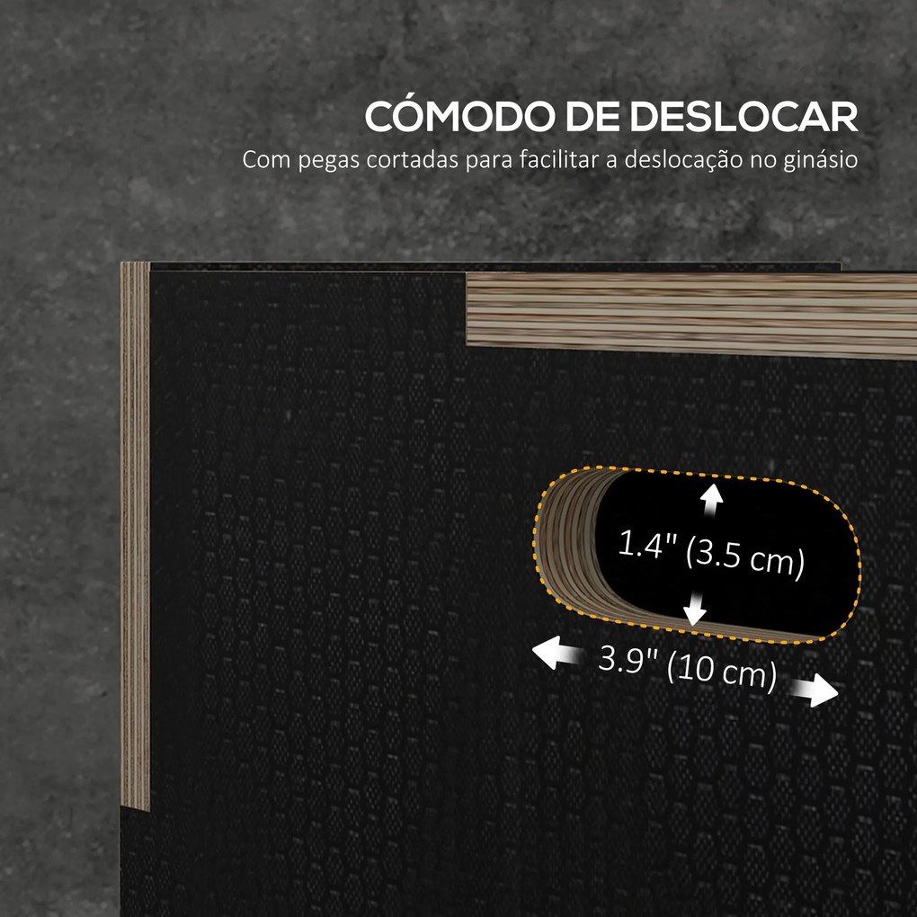 SPORTNOW Caixa Pliométrica com 3 Alturas Diferentes Caixa de Saltos pa
