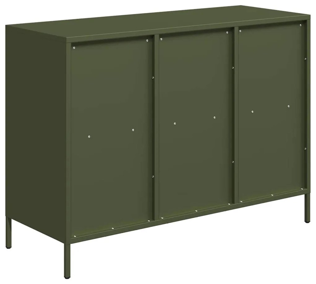 Aparador 101,5x39x73,5 cm aço laminado a frio verde-azeitona
