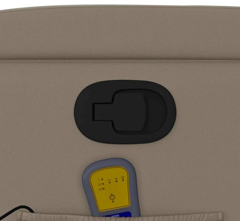 Poltrona de massagens reclinável couro artificial cappuccino