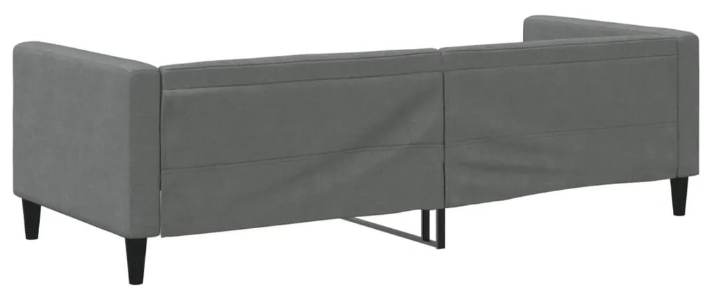 Sofá-cama 80x200 cm tecido cinzento-escuro