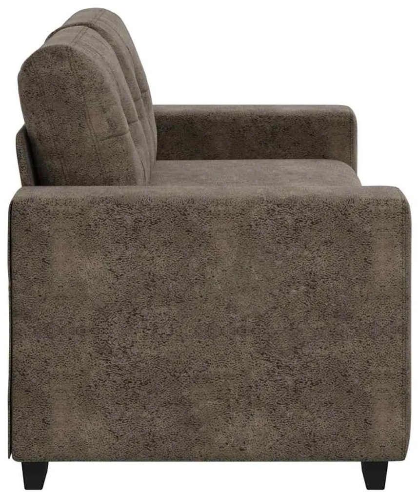 Sofá Loveseat vidaXL Cinza Escuro 140 cm em Couro Sintético