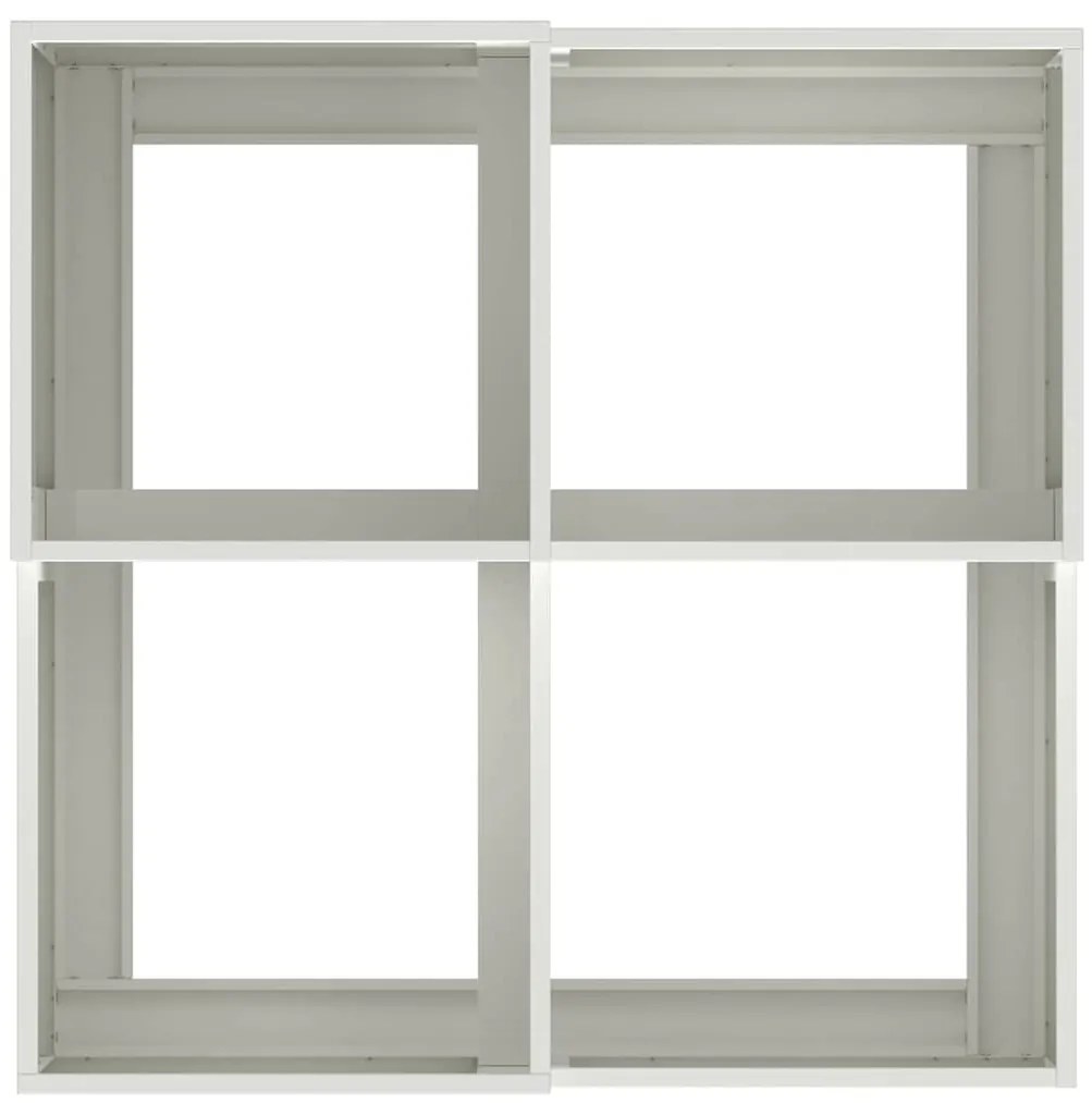 Jardineira vidaXL 100x100x48 cm Aço Branco