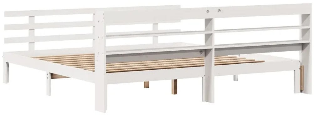 Estrutura de cama c/ cabeceira sem colchão 180x200 cm branco