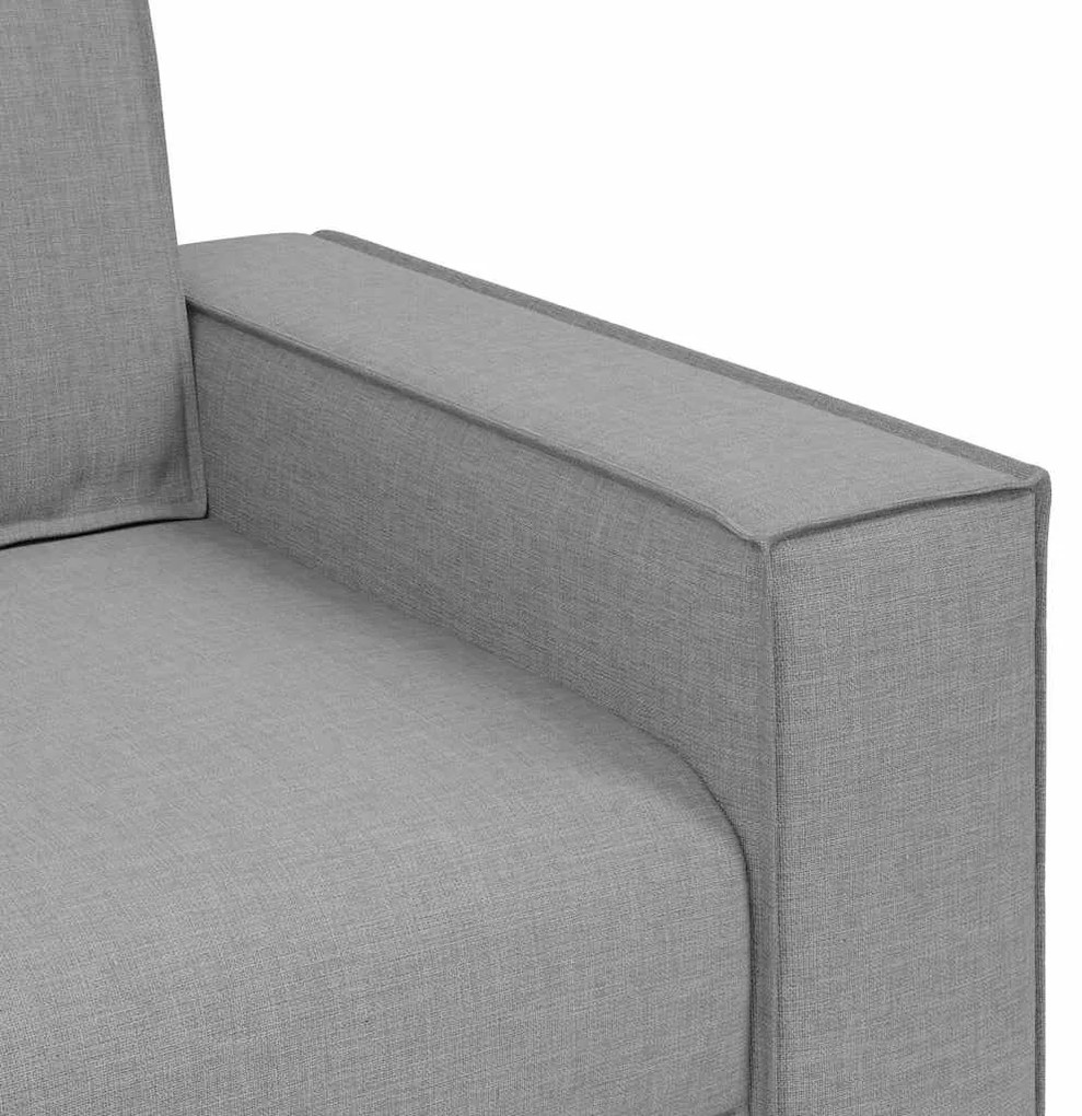 Sofá de 3 lugares cinza nuvem 180 cm tecido