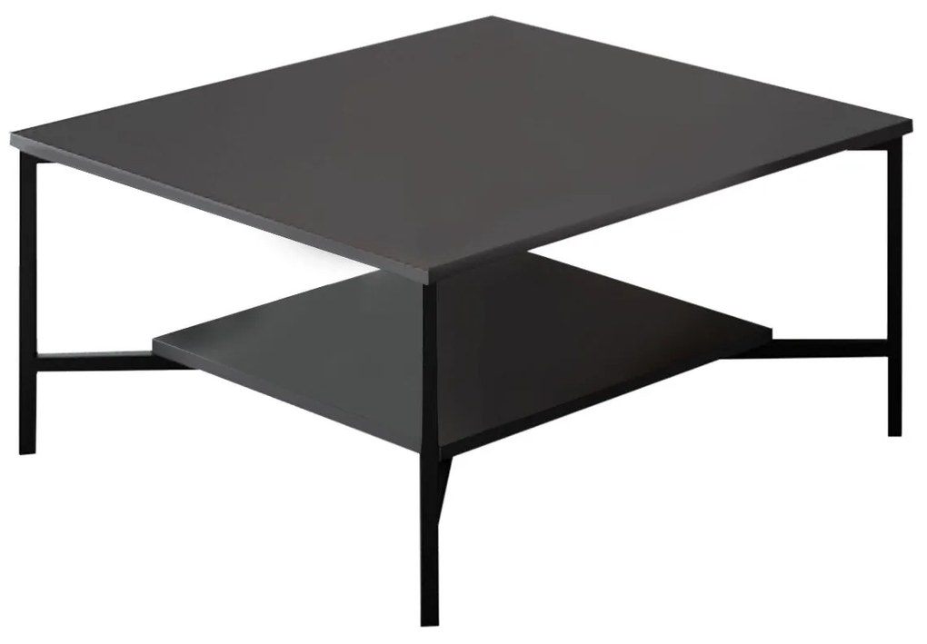 Mesa de Centro Black Line – Antracite – 80x80x40 cm