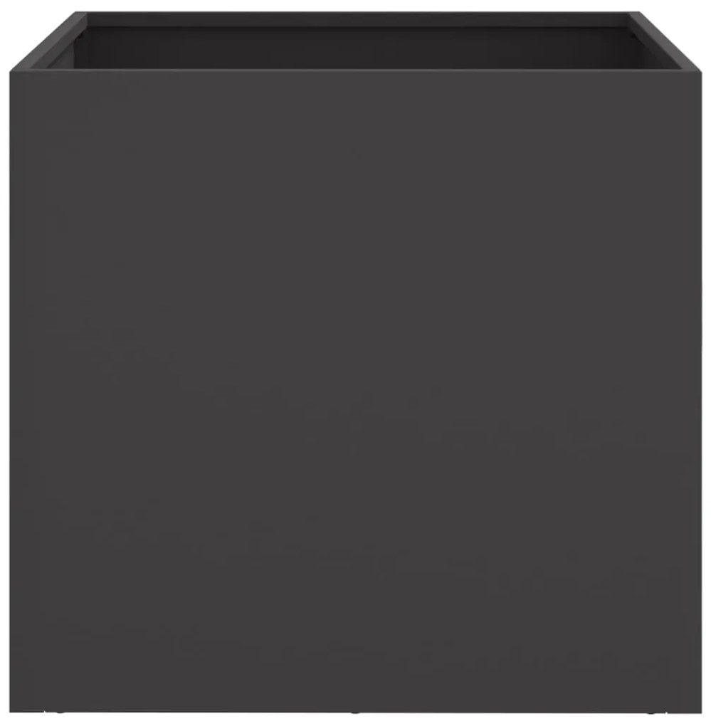 Vasos/floreiras 2 pcs 49x47x46 cm aço preto