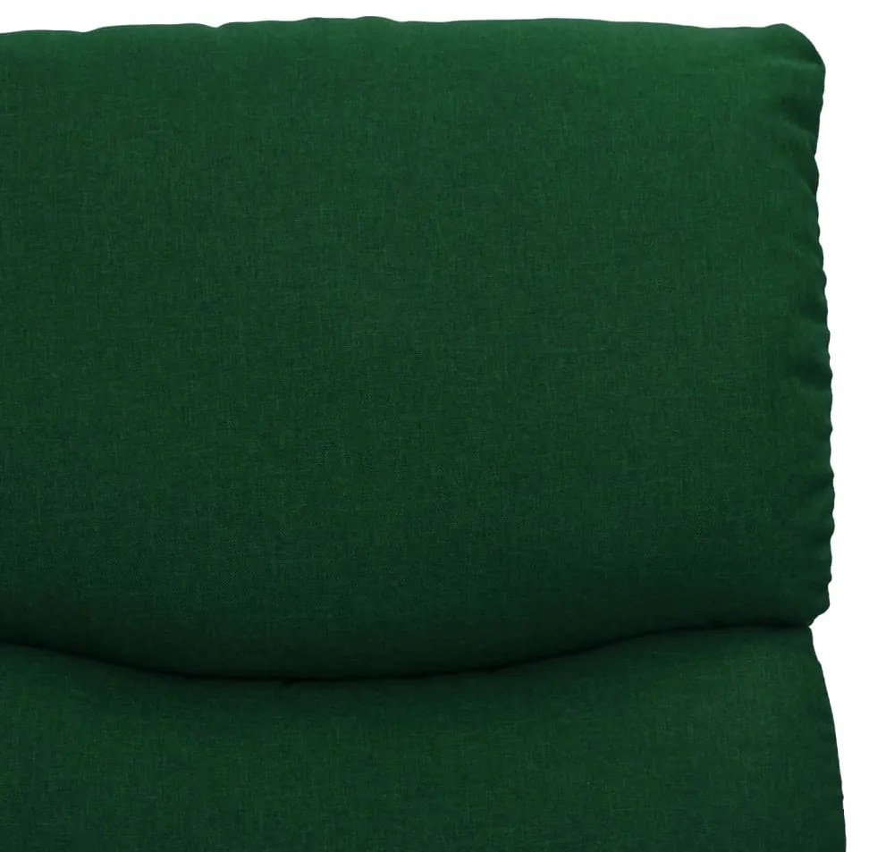 Poltrona elevatória de massagens tecido verde-escuro