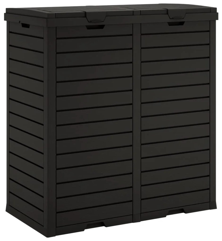 Caixote do lixo p/ exterior 78x41x86 cm polipropileno preto